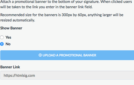 Banner options